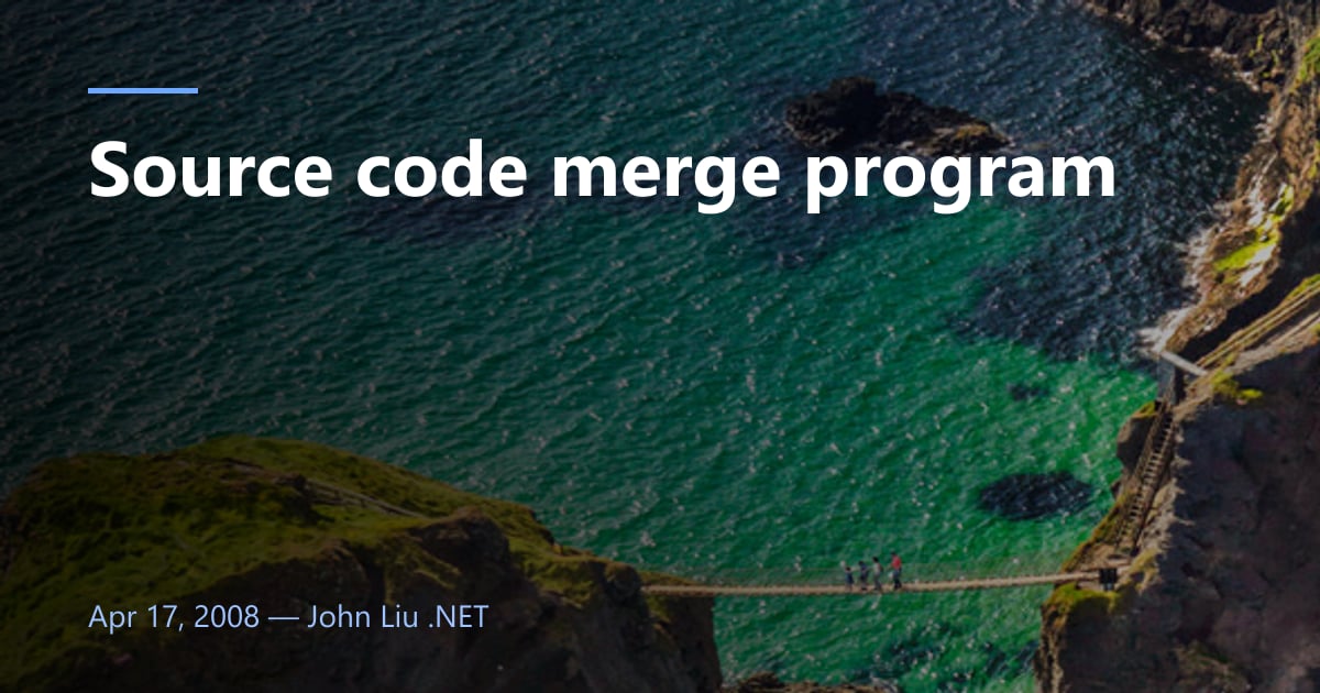 Source code merge program